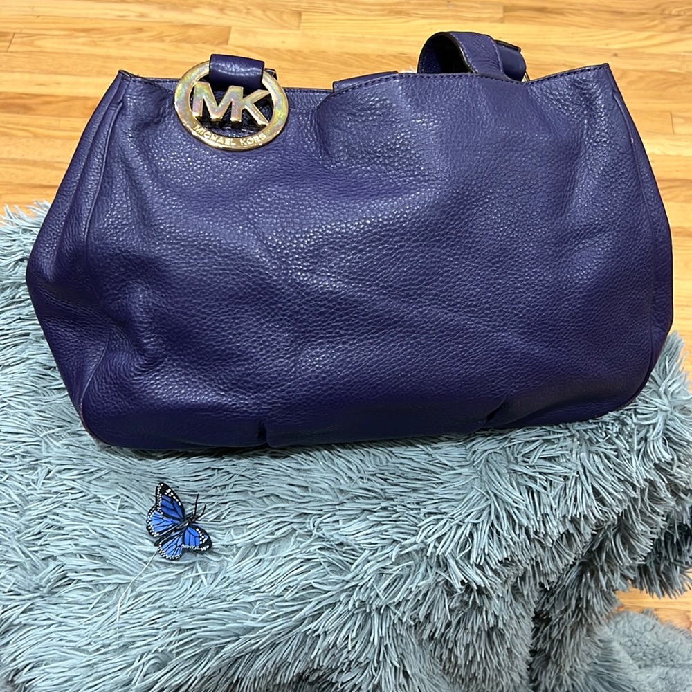 Michael Kors purple leather purse